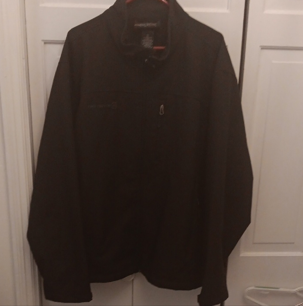 Men's Very Black Windbreaker Jacket FREE COUNTRY emblem 3XL